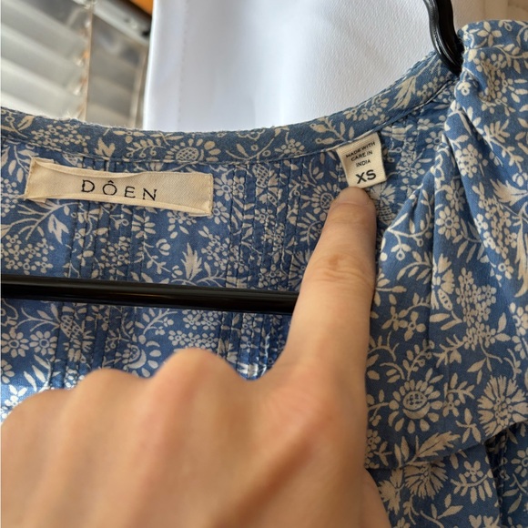 Doen Blue Henri Blouse - Picture 2 of 3